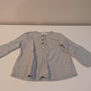 Toddler Boy Cotton Gingham shirt, size 1Y (12-18 months)